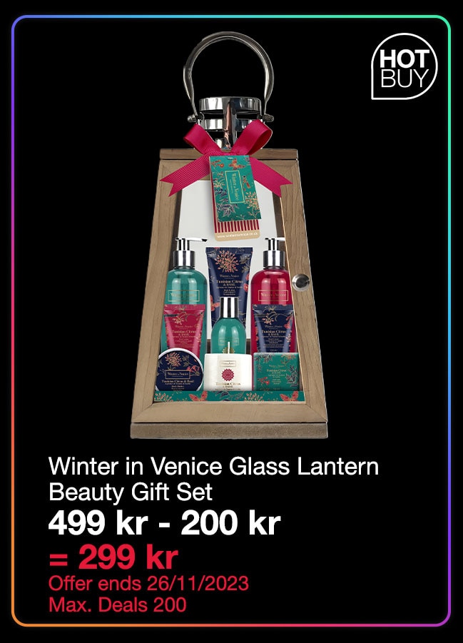 Winter in Venice Glass Lantern Beauty Gift Set